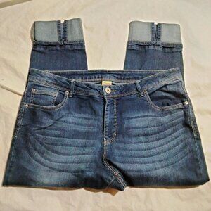 Faded Glory Women's Plus Size 18W (37x23) Stretch Denim Jeans Blue